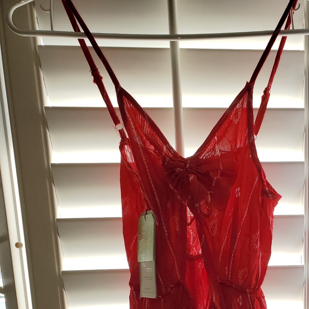Casual Red Lined cut out jumpsuit